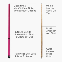 Jonny 8 Ball Jonny 8 Ball 57 Inch NEON PINK TRIAD 3 Section Ash Pool Snooker Cue & SOFT CASE -Slok Billiards Equipment Store 5 ceba164f 66a8 4b05 ae1a 058fd6710667