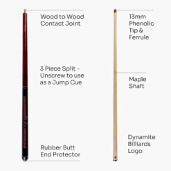 Cue + Case Darren Appleton Signature Series Dynamite Breaker 3 Piece American Pool Break Jump Cue With 13mm Phenolic Tip -Slok Billiards Equipment Store 6 b18ea8d4 3856 4982 b420 20ffef4ec6e6