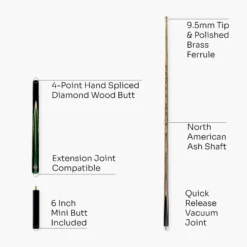 Baize Master Baize Master 3/4 GREEN JESTER 57 Inch Ash Snooker Pool Cue With 9.5mm Tip 16 Baize Master Baize Master 3/4 GREEN JESTER 57 Inch Ash Snooker Pool Cue With 9.5mm Tip -Slok Billiards Equipment Store 6 c173c69b 3a89 437f 809d 1ac5374c0973