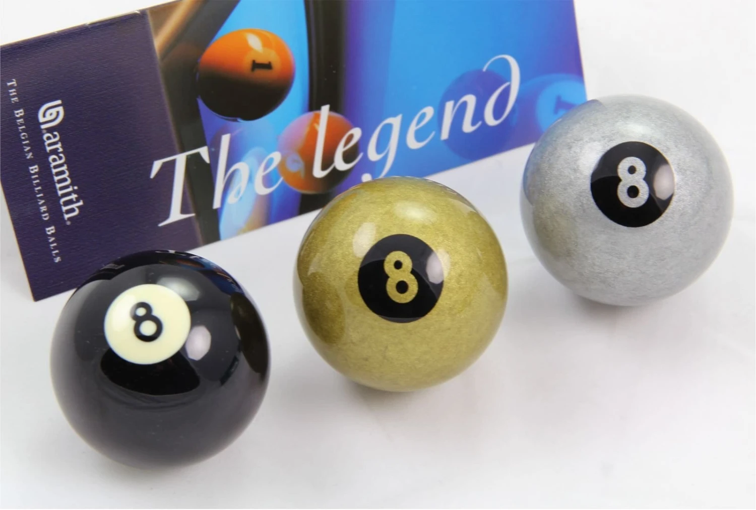Aramith Exclusive Aramith Premier BLACK, SILVER & GOLDEN 8 BALL Pool Balls 3 Aramith Exclusive Aramith Premier BLACK, SILVER & GOLDEN 8 BALL Pool Balls