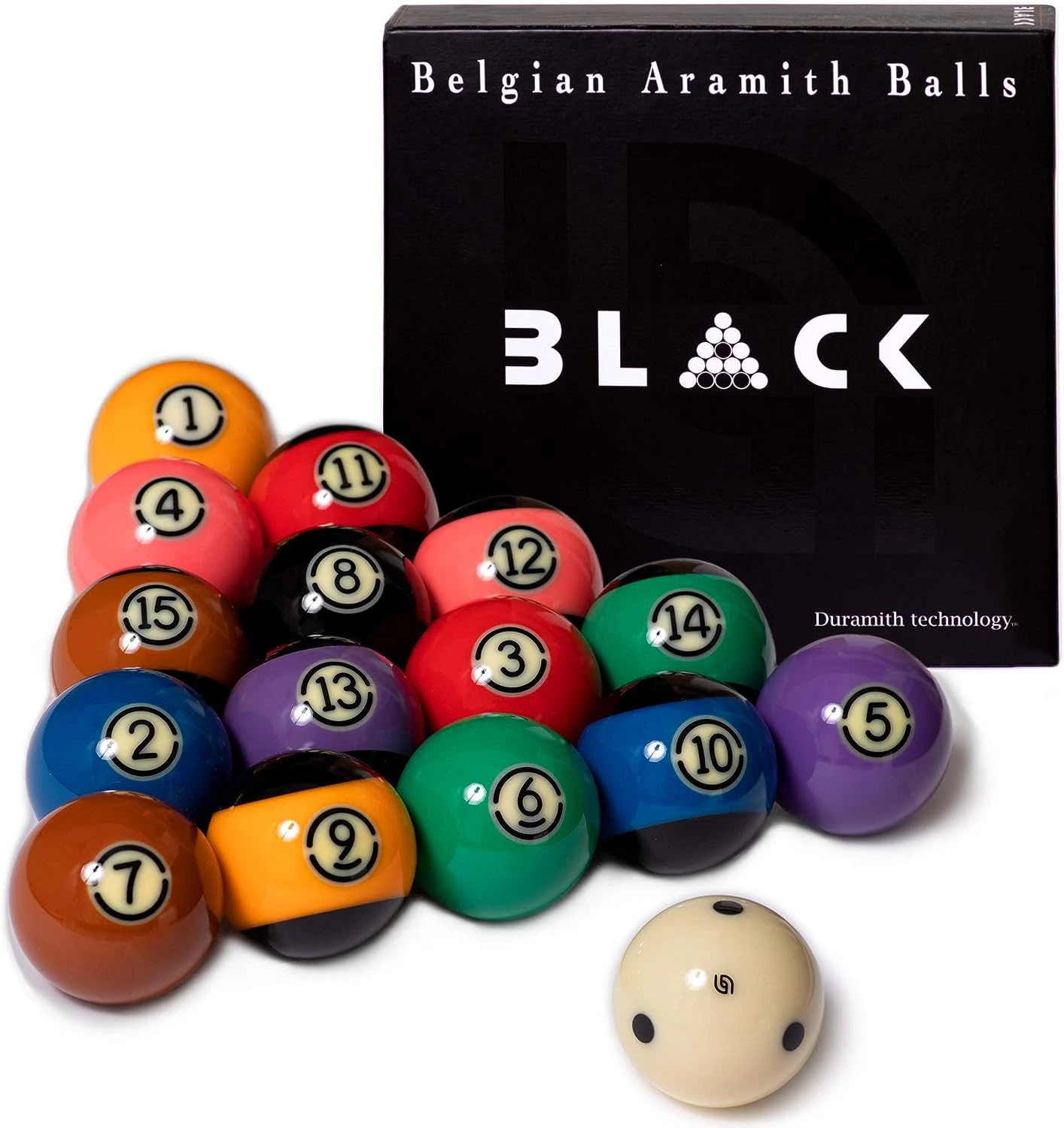 Aramith Super Aramith BLACK EDITION TV Pool Set - 2 1/4 Inch 57.2mm American Pool Balls 4 Aramith Super Aramith BLACK EDITION TV Pool Set - 2 1/4 Inch 57.2mm American Pool Balls - Image 2