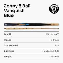 Jonny 8 Ball Jonny 8 Ball VANQUISH 48 Inch 2 Piece Junior Kids Snooker Pool Cue 10mm Tip -Slok Billiards Equipment Store 7 361c6d4d 013f 4d90 a57e e256db3cf909