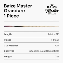 Baize Master Baize Master Limited Edition Grandure #007 One Piece Hand Spliced Ultra-Premium English Pool Cue With Titanium Ferrule And Hand-Fitted Asia Cues Pro 8mm Tip – Handmade In Thailand By Asia Cues -Slok Billiards Equipment Store 7 403a836f e43d 4f95 8307 8e4715a0078f