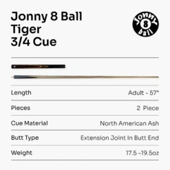 Jonny 8 Ball Jonny 8 Ball CLASSIC 3/4 Jointed English Pool Cue With 8.5mm Leather Tip -Slok Billiards Equipment Store 7 96c05176 bf6b 49fd ba79 fbb518f9570b
