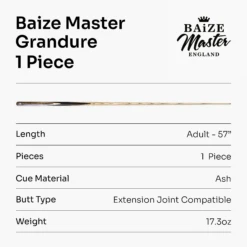 Baize Master Baize Master Limited Edition Grandure #001 One Piece Hand Spliced Ultra-Premium English Pool Cue With Titanium Ferrule And Hand-Fitted Asia Cues Pro 8mm Tip – Handmade In Thailand By Asia Cues -Slok Billiards Equipment Store 7 a563309e 901b 499d 9a55 cd9f4b1f195c