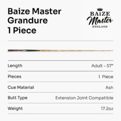 Baize Master Baize Master Limited Edition Grandure #004 One Piece Hand Spliced Ultra-Premium English Pool Cue With Titanium Ferrule And Hand-Fitted Asia Cues Pro 8mm Tip – Handmade In Thailand By Asia Cues -Slok Billiards Equipment Store 7 b11c5679 1e06 479b 9835 b7da664dffec