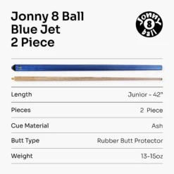 Jonny 8 Ball Jonny 8 Ball 42 Inch BLUE JET JUNIOR 2pc Ash Snooker Cue & SOFT CASE - 9mm Tip 15 Jonny 8 Ball Jonny 8 Ball 42 Inch BLUE JET JUNIOR 2pc Ash Snooker Cue & SOFT CASE - 9mm Tip -Slok Billiards Equipment Store 7 b4850177 a251 4257 b2fa ff9ddbca72a5