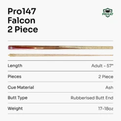 PRO147 PRO147 FALCON 2 Piece Centre Joint Traditional Matching Ash Snooker Pool Cue With Machine Spliced Butt And 9.5mm Tip -Slok Billiards Equipment Store 7 cc618554 170b 403a 8fdc eff7eafaa2cd