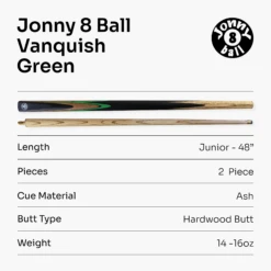 Jonny 8 Ball Jonny 8 Ball VANQUISH 48 Inch 2 Piece Junior Kids Snooker Pool Cue 10mm Tip -Slok Billiards Equipment Store 7 ce54fb42 8cd2 4bf9 b25a 2b77a0ea04f0