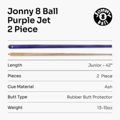 Jonny 8 Ball Jonny 8 Ball 42 Inch PURPLE JET JUNIOR 2pc ASH Snooker Pool Cue - 10mm Tip 15 Jonny 8 Ball Jonny 8 Ball 42 Inch PURPLE JET JUNIOR 2pc ASH Snooker Pool Cue - 10mm Tip -Slok Billiards Equipment Store 7 dc95db8a 5e2d 40dc aad7 57416e3522c2