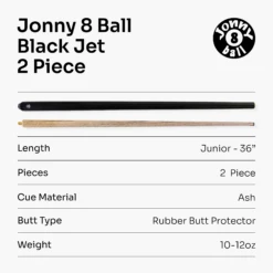 Jonny 8 Ball Jonny 8 Ball 36 Inch JET Junior Ash Kids Snooker Pool Cue & MATCHING Hard Case -Slok Billiards Equipment Store 7 f2558e28 4dde 45be abdd 33dd6c3e751b