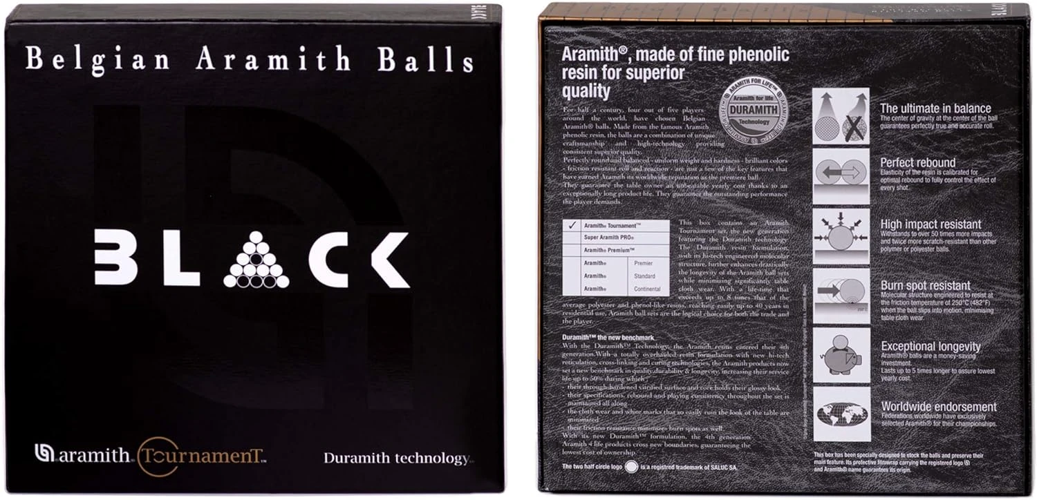Aramith Super Aramith BLACK EDITION TV Pool Set - 2 1/4 Inch 57.2mm American Pool Balls 7 Aramith Super Aramith BLACK EDITION TV Pool Set - 2 1/4 Inch 57.2mm American Pool Balls - Image 5