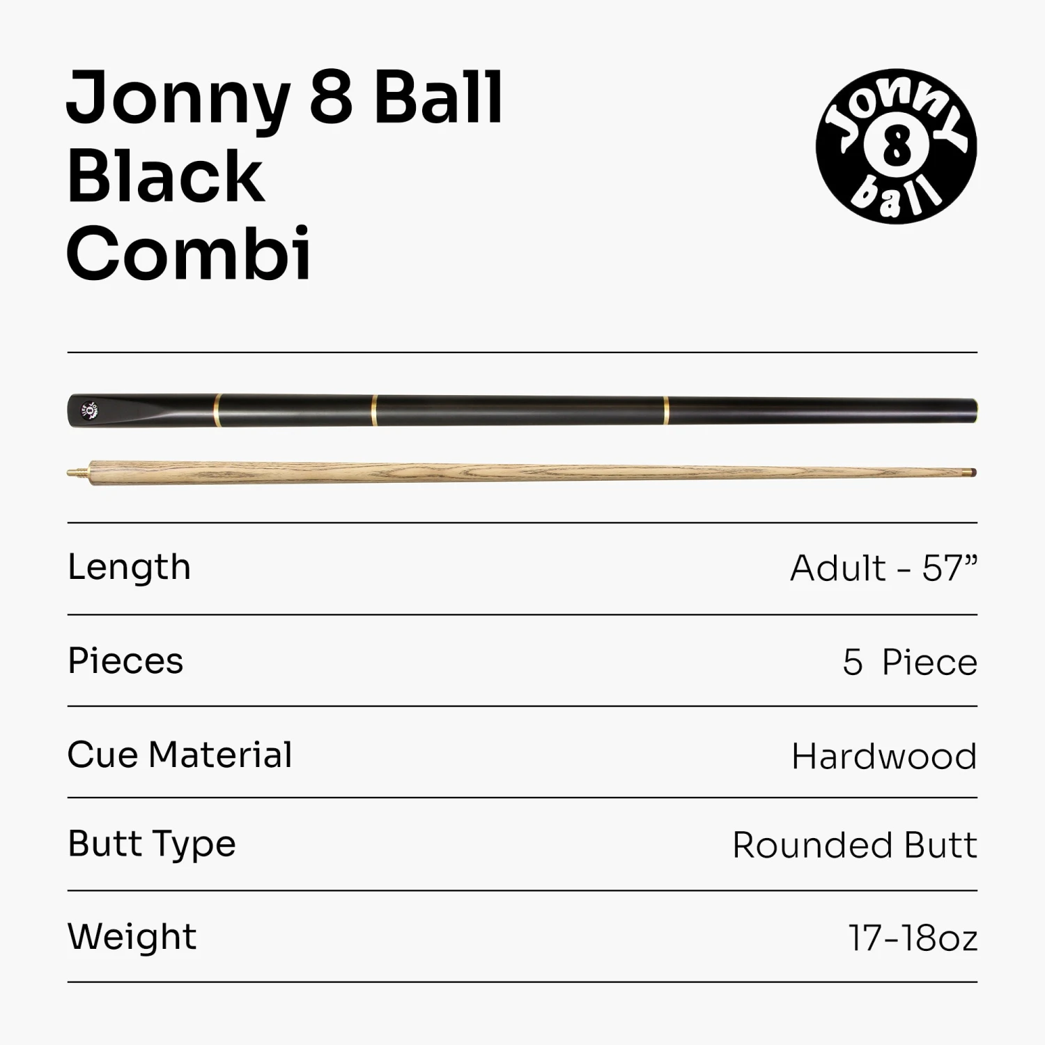 Jonny 8 Ball Jonny 8 Ball COMBI Length Adjustable 5 Piece Ash Snooker Pool Cue – 9mm Tip 10 Jonny 8 Ball Jonny 8 Ball COMBI Length Adjustable 5 Piece Ash Snooker Pool Cue – 9mm Tip - Image 8