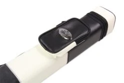 Baize Master Baize Master BLACK & WHITE Leather Patch Effect SQUARE Cue Case - Holds 2 Centre Jointed Cues -Slok Billiards Equipment Store 94424328