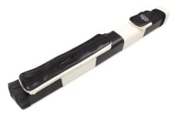 Baize Master Baize Master BLACK & WHITE Leather Patch Effect SQUARE Cue Case - Holds 2 Centre Jointed Cues -Slok Billiards Equipment Store 94424332