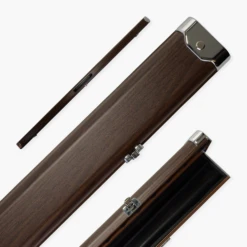 Cue & Case Pro Aluminium One Piece Wood Grain Cue Case Metal Ends - Holds 2 Cues