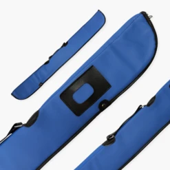 Cue & Case Quality Thick Padded BLUE Vinyl 2pc Soft Cue Case