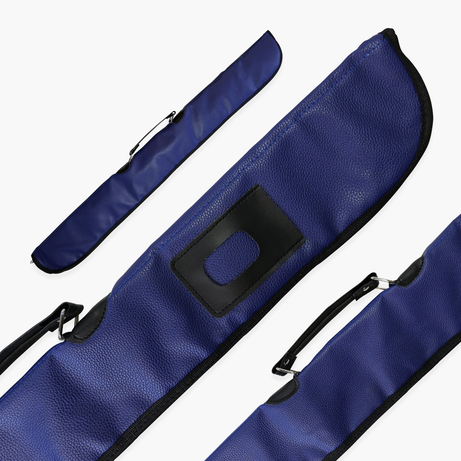 Cue & Case Quality Thick Padded Navy Vinyl 2pc Soft Cue Case 3 Cue & Case Quality Thick Padded Navy Vinyl 2pc Soft Cue Case