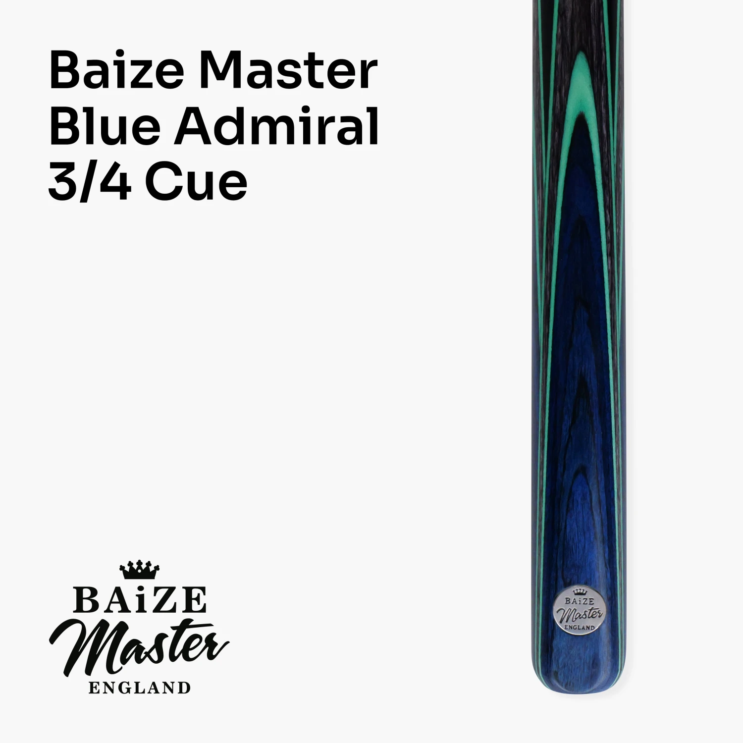 Baize Master Baize Master Blue Admiral 3/4 Jointed Cue + 6" Mini-Butt Extension 4 Baize Master Baize Master Blue Admiral 3/4 Jointed Cue + 6" Mini-Butt Extension - Image 2
