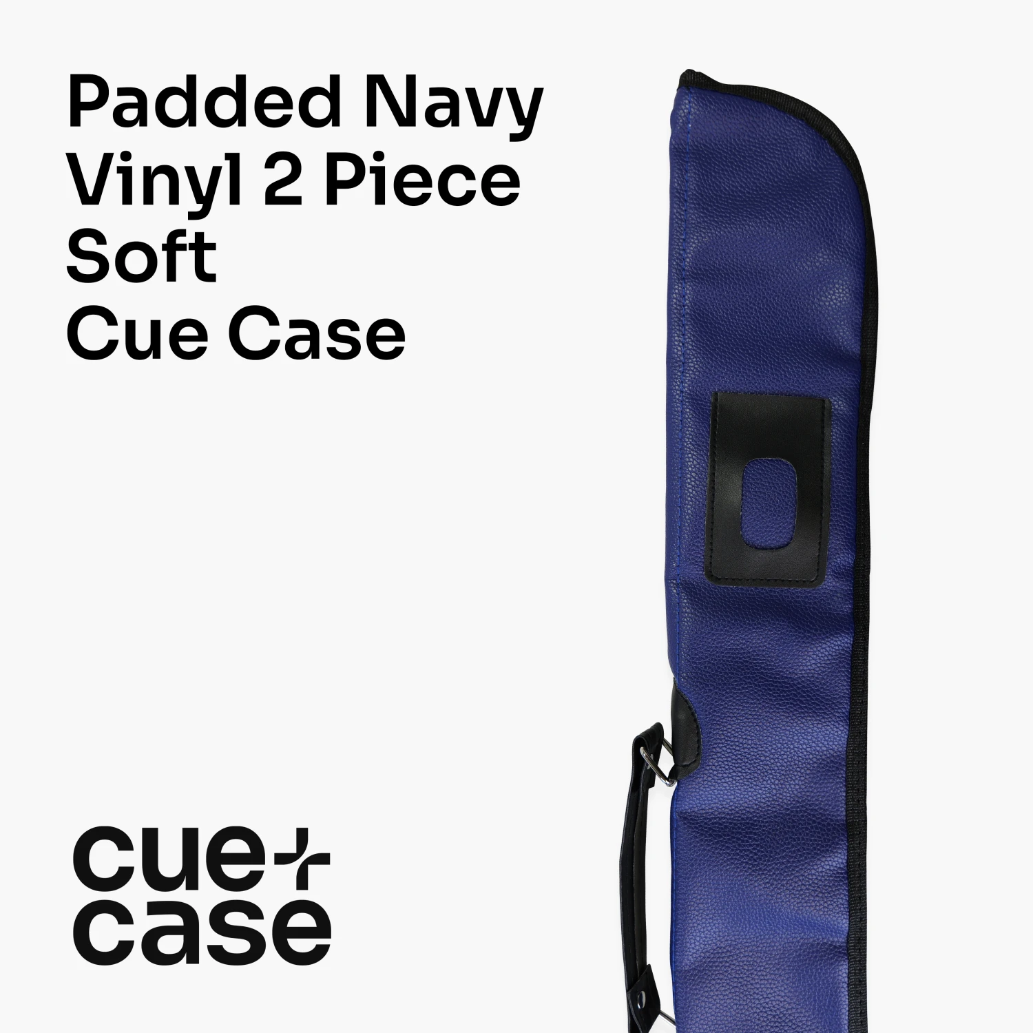 Cue & Case Quality Thick Padded Navy Vinyl 2pc Soft Cue Case 4 Cue & Case Quality Thick Padded Navy Vinyl 2pc Soft Cue Case - Image 2