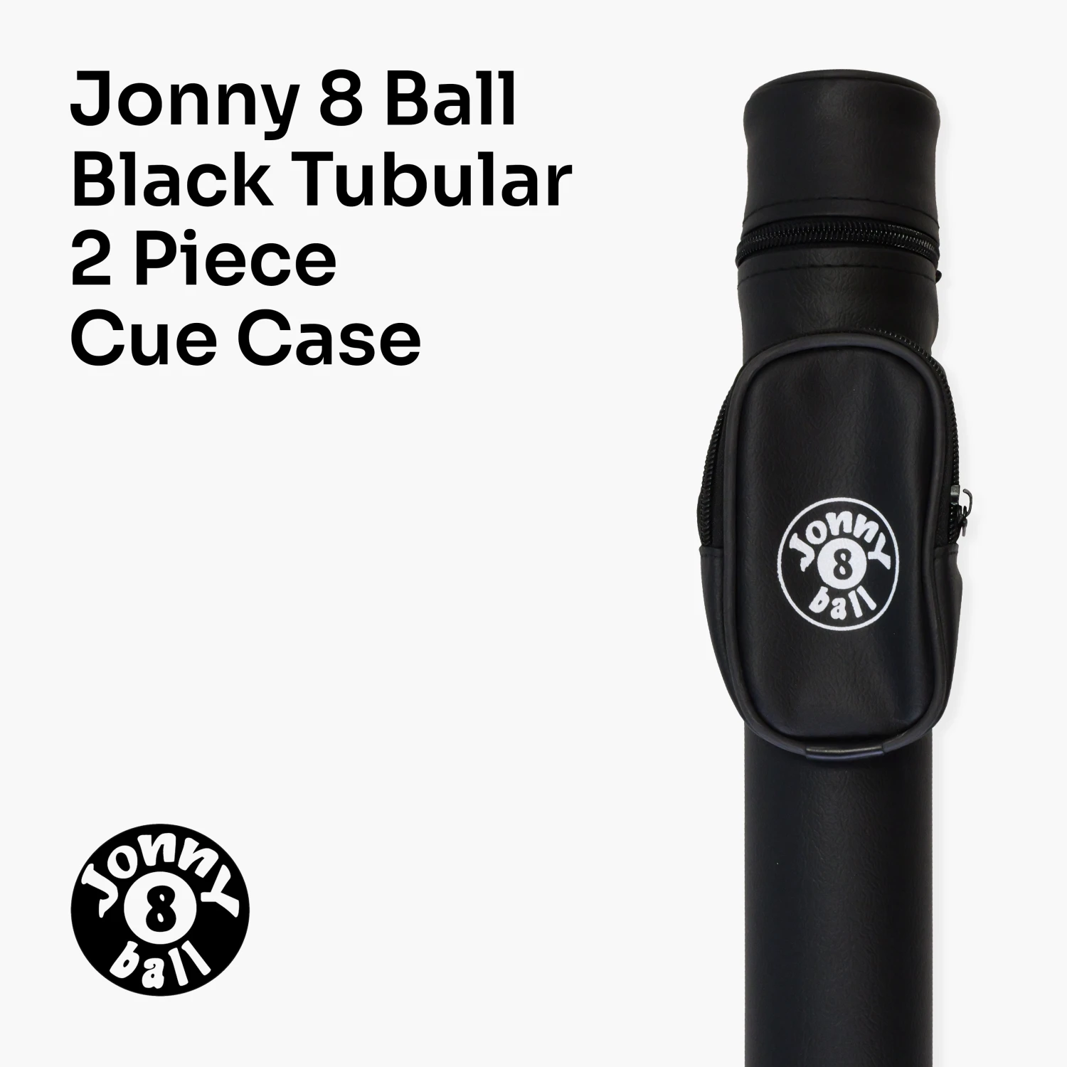 Jonny 8 Ball Jonny 8 Ball Black Tubular Cue Case + Shoulder Strap - Holds 2pc Snooker Or Pool Cue 4 Jonny 8 Ball Jonny 8 Ball Black Tubular Cue Case + Shoulder Strap - Holds 2pc Snooker Or Pool Cue - Image 2