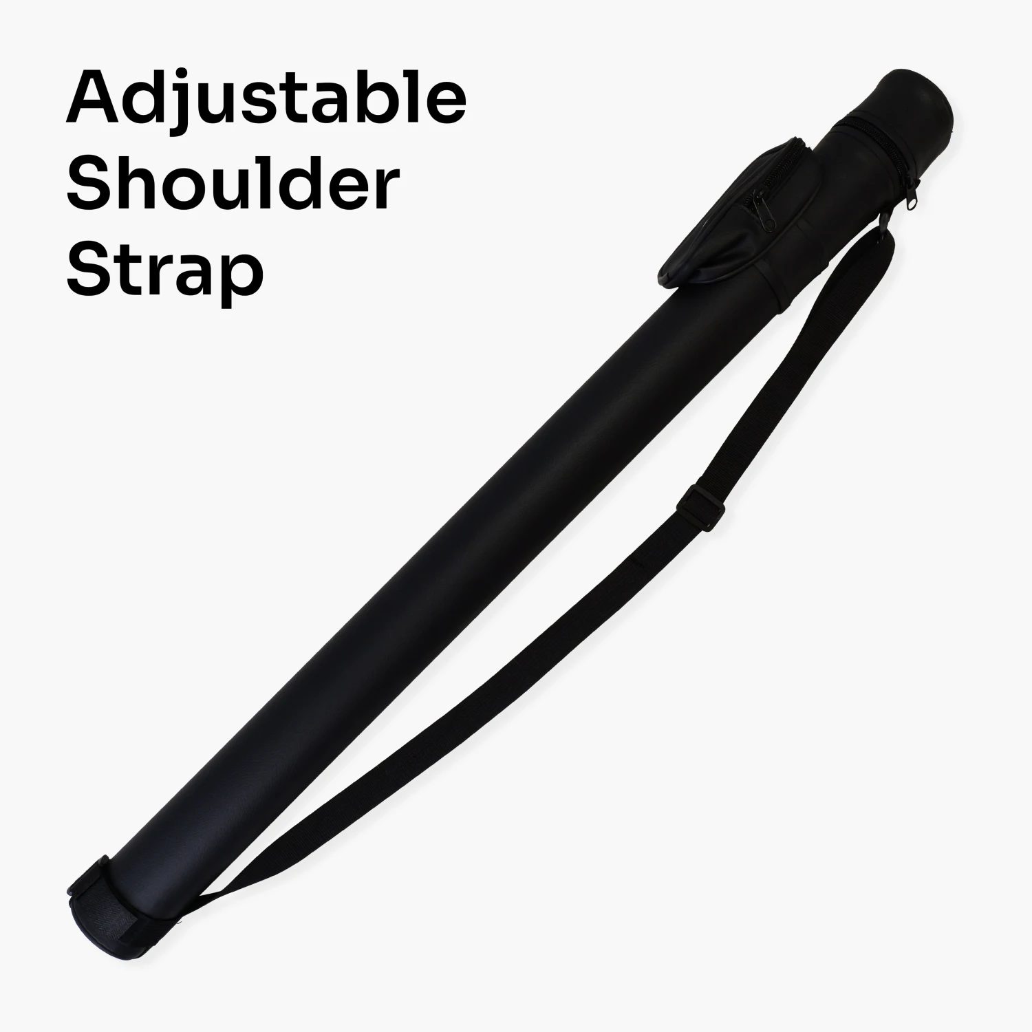 Jonny 8 Ball Jonny 8 Ball Black Tubular Cue Case + Shoulder Strap - Holds 2pc Snooker Or Pool Cue 7 Jonny 8 Ball Jonny 8 Ball Black Tubular Cue Case + Shoulder Strap - Holds 2pc Snooker Or Pool Cue - Image 5