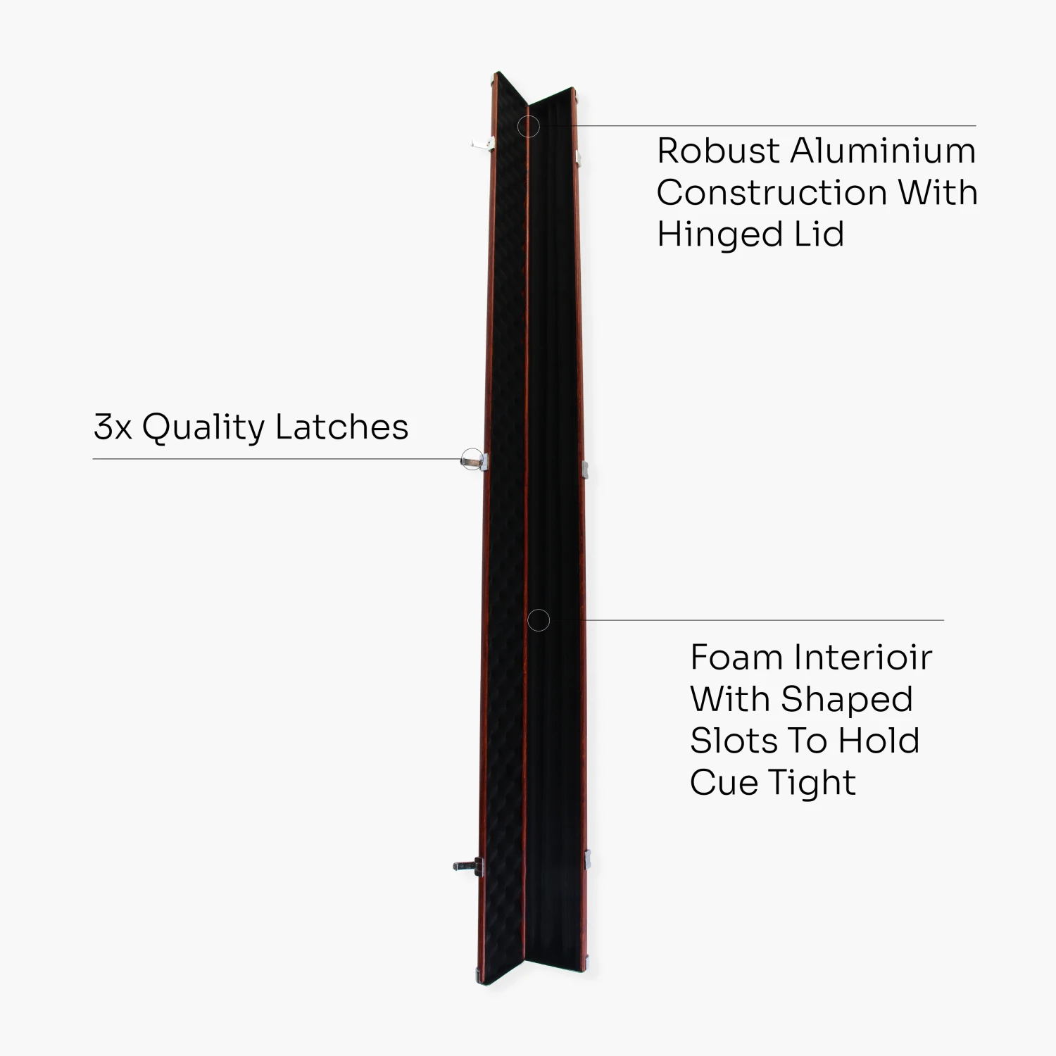 Baize Master Baize Master PRESTIGE 1 Piece Metal Snooker Pool Cue Case - Holds 3 Cues 7 Baize Master Baize Master PRESTIGE 1 Piece Metal Snooker Pool Cue Case - Holds 3 Cues - Image 5