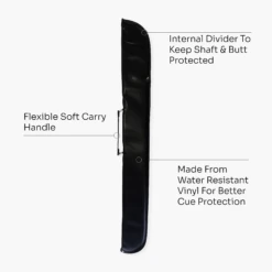 Cue & Case Economy Plain Black Vinyl Soft Cue Case For 57 Inch 2 Piece Snooker Or Pool Cue -Slok Billiards Equipment Store Artboard4 452285cd b10a 4dc0 a96f 6607ee42da9c
