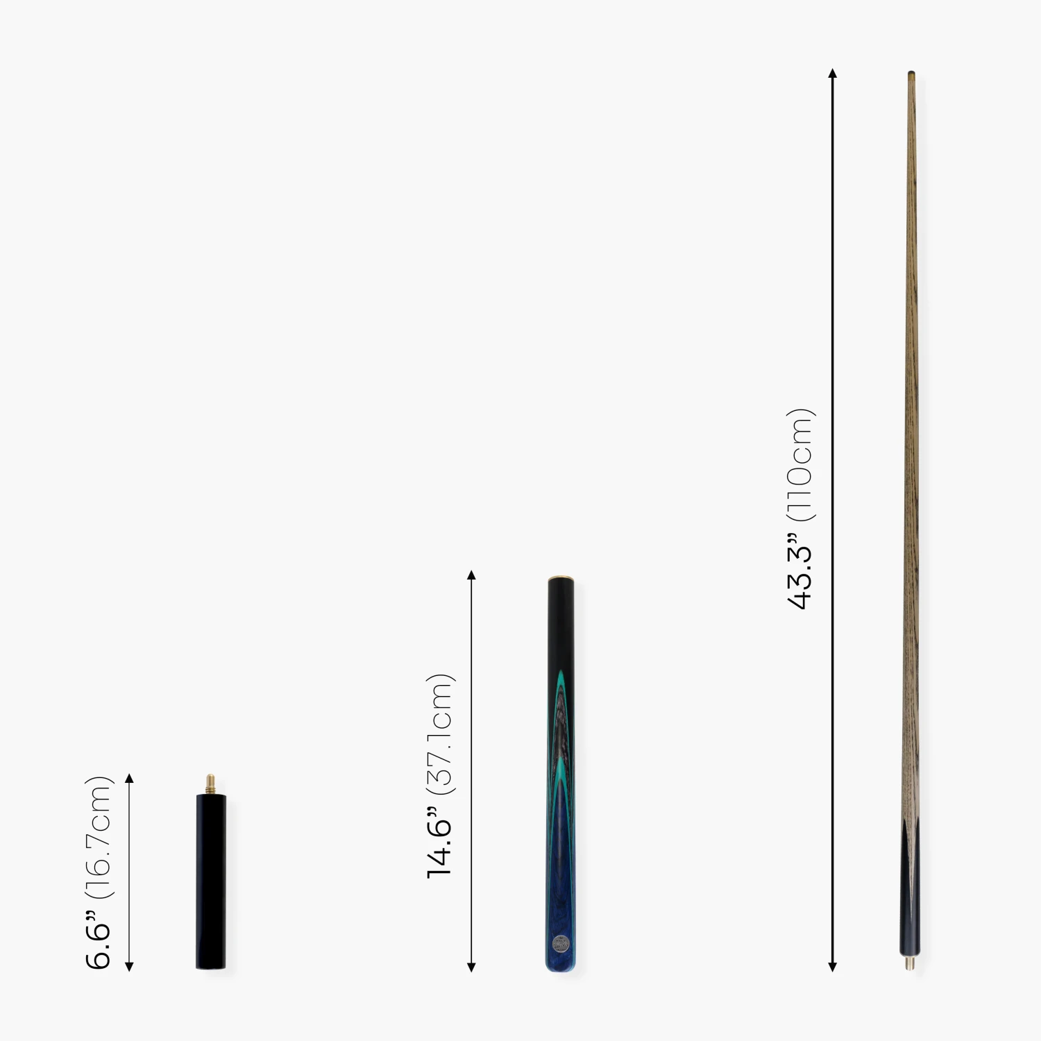 Baize Master Baize Master Blue Admiral 3/4 Jointed Cue + 6" Mini-Butt Extension 7 Baize Master Baize Master Blue Admiral 3/4 Jointed Cue + 6" Mini-Butt Extension - Image 5