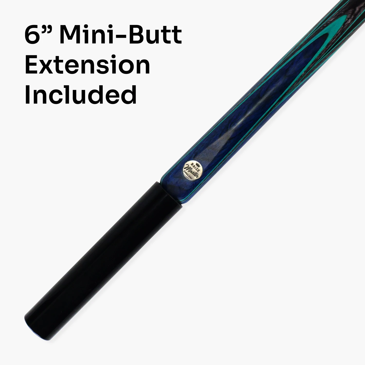 Baize Master Baize Master Blue Admiral 3/4 Jointed Cue + 6" Mini-Butt Extension 9 Baize Master Baize Master Blue Admiral 3/4 Jointed Cue + 6" Mini-Butt Extension - Image 7