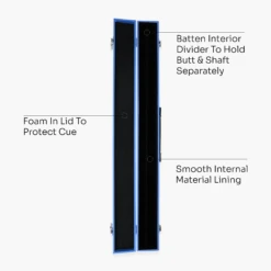 Cue & Case CLASSIC ATTACHE 2 Piece Snooker Pool Cue Case With Batten Divider 32 Cue & Case CLASSIC ATTACHE 2 Piece Snooker Pool Cue Case With Batten Divider -Slok Billiards Equipment Store Artboard 4