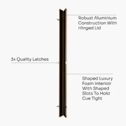 Cue & Case Pro Aluminium One Piece Wood Grain Cue Case Metal Ends - Holds 2 Cues -Slok Billiards Equipment Store Artboard 4 d5f719f2 fb10 4b5e b38c cdea025ef2a7