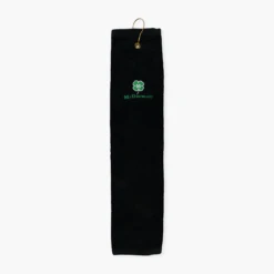 McDermott Mcdermott Pool Cue Towel With Gold Clip And Embroidered Clover