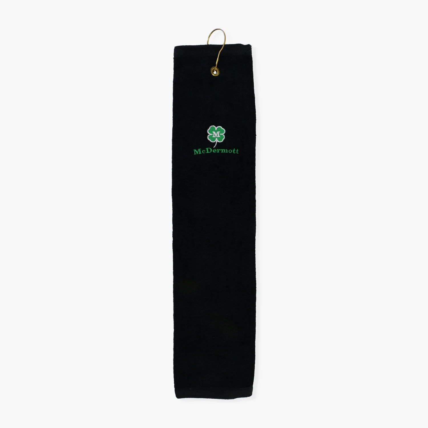 McDermott Mcdermott Pool Cue Towel With Gold Clip And Embroidered Clover 3 McDermott Mcdermott Pool Cue Towel With Gold Clip And Embroidered Clover