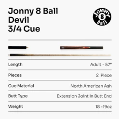 Jonny 8 Ball Jonny 8 Ball CLASSIC 3/4 Jointed English Pool Cue With 8.5mm Leather Tip -Slok Billiards Equipment Store Artboard 7 7b734bd3 8abb 4abf 8a4e 4d4489bc3a4d