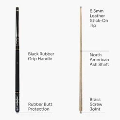 Jonny 8 Ball Jonny 8 Ball AZTEC 8.5mm Tip Adjustable 4 Piece Ash Pub Pool Cue, Shorten To 45" 13 Jonny 8 Ball Jonny 8 Ball AZTEC 8.5mm Tip Adjustable 4 Piece Ash Pub Pool Cue, Shorten To 45" -Slok Billiards Equipment Store Aztec 4