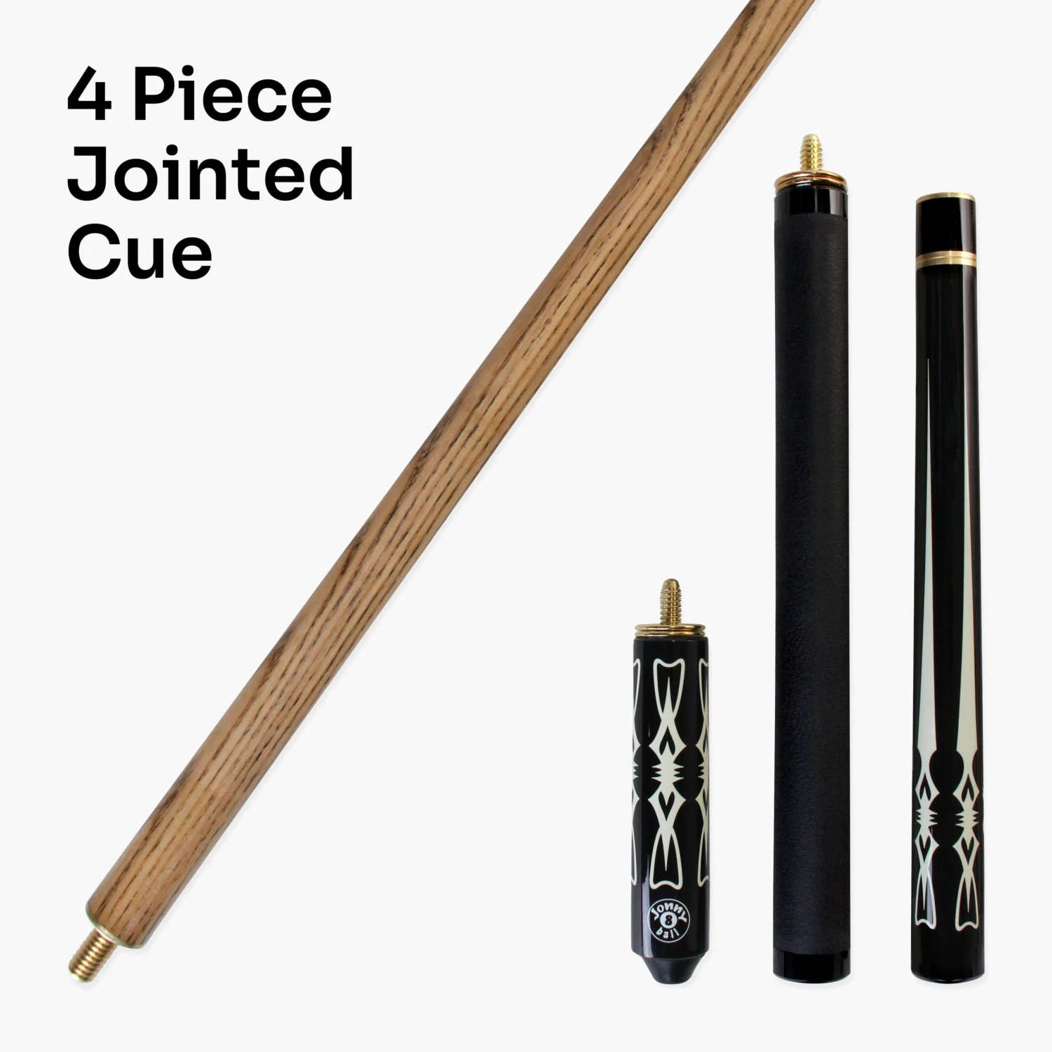 Jonny 8 Ball Jonny 8 Ball AZTEC 8.5mm Tip Adjustable 4 Piece Ash Pub Pool Cue, Shorten To 45" 5 Jonny 8 Ball Jonny 8 Ball AZTEC 8.5mm Tip Adjustable 4 Piece Ash Pub Pool Cue, Shorten To 45" - Image 3