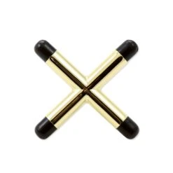 Cue & Case Brass CROSS Rest Head For Snooker Or Pool With Plastic Toes