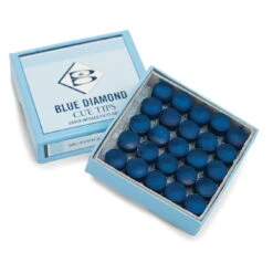 Brunswick 50 X 11mm Leather Blue Diamond Snooker Pool Cue Tips (full Box)