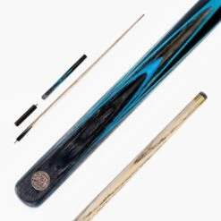 Baize Master Baize Master Gold Series 58 Inch EMPEROR ¾ Jointed Snooker Pool Cue With 9.5mm Tip And 6 Inch Mini Butt -Slok Billiards Equipment Store Blue EMP 1