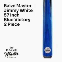 Baize Master Baize Master Jimmy White VICTORY 57 Inch Cue And Case Set 9.5mm Tip With Black Hard Case -Slok Billiards Equipment Store Blue Victory 2