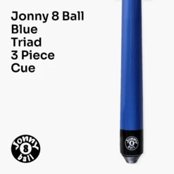Jonny 8 Ball Jonny 8 Ball TRIAD 57 Inch 3 Piece Snooker Pool Cue 9.5mm Tip - Shorten To 39 Inch -Slok Billiards Equipment Store Blue triad 2