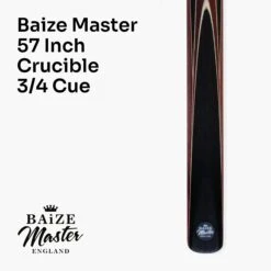 Baize Master Baize Master 3/4 CRUCIBLE Hand Spliced 57 Inch Ash Snooker Pool Cue With 9.5mm Tip + Mini Butt Extension -Slok Billiards Equipment Store Brown23Q
