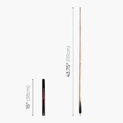 Baize Master Baize Master 3/4 CRUCIBLE Hand Spliced 57 Inch Ash Snooker Pool Cue With 9.5mm Tip + Mini Butt Extension -Slok Billiards Equipment Store Brown63Q