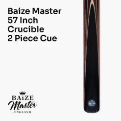 Baize Master Baize Master CRUCIBLE 57 Inch 2 Piece Centre Joint Ash Snooker Pool Cue With 9.5mm Tip + Mini Butt Extension -Slok Billiards Equipment Store Brown 2 2pc