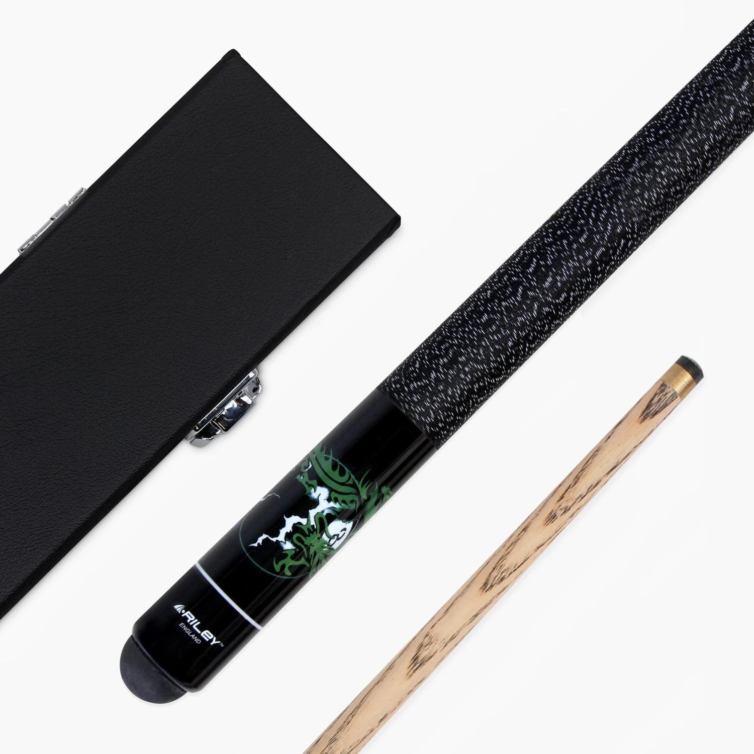 Riley Riley Dragon 8 Ball 57 Inch 2 Piece Snooker Pool Cue And Case Set 9.5mm Tip 3 Riley Riley Dragon 8 Ball 57 Inch 2 Piece Snooker Pool Cue And Case Set 9.5mm Tip