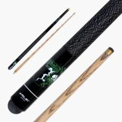 Riley Riley Black DRAGON 8 BALL Ash 2 Piece Pool Snooker Cue - 9.5mm Tip