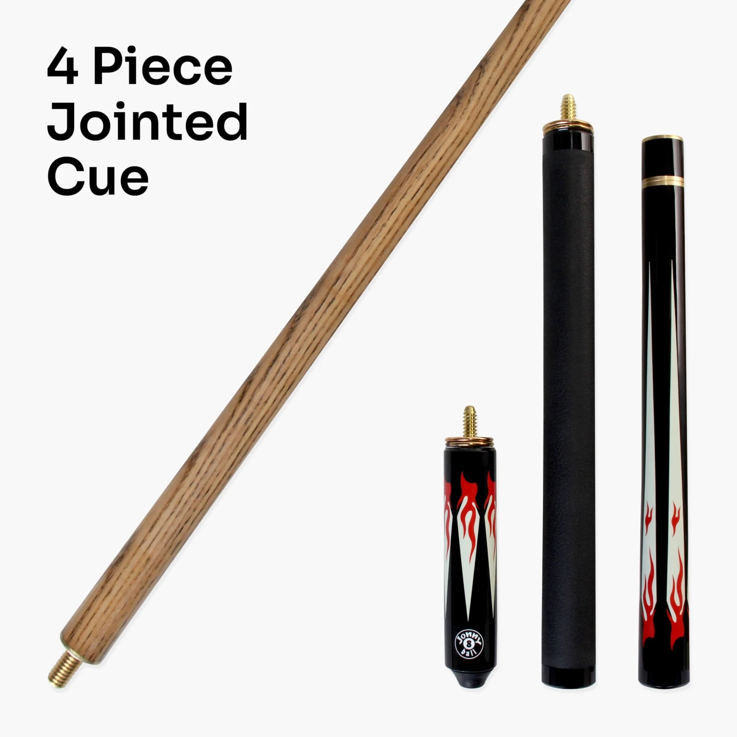 Jonny 8 Ball Jonny 8 Ball 57 Inch Adjustable 4 Piece Pool Cue 8mm Tip - Shorten To 45 Inch 12 Jonny 8 Ball Jonny 8 Ball 57 Inch Adjustable 4 Piece Pool Cue 8mm Tip - Shorten To 45 Inch - Image 10