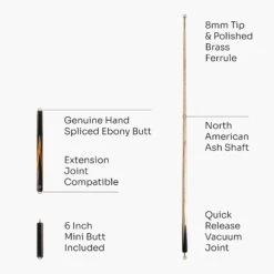 Baize Master BAIZE MASTER Limited Edition Gold Series 57 Inch ¾ Jointed Professional English Pool Cue 8.5mm With Hand-fitted Medium Pro Tip – Polished And Finished Locally In The UK! -Slok Billiards Equipment Store G13 6 0c3dbdc2 cd81 45e1 9fa8 130e2f106ce3