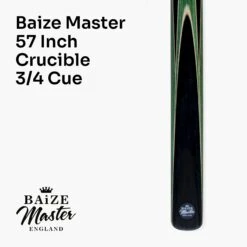 Baize Master Baize Master 3/4 CRUCIBLE Hand Spliced 57 Inch Ash Snooker Pool Cue With 9.5mm Tip + Mini Butt Extension -Slok Billiards Equipment Store Green23Q